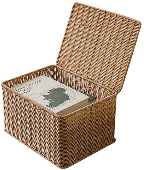 코드86 사각 라탄바구니 정리함 뚜껑 일반형, 뚜껑 일반형/대, 1개