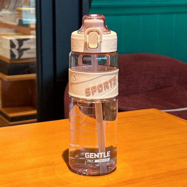 750ml運動水壺 大容量直飲水杯 韓版簡約便攜新款, 易椒粉【750ml】,杯子, 1個