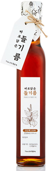 부평마을 국내산 들깨 바로짠 저온압착 들기름, 250ml, 1개