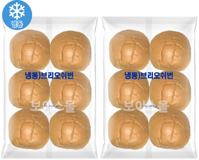 보아스몰 삼립냉동 브리오쉬번 6입, 2개, 330g