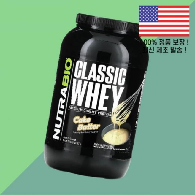 뉴트라바이오 클래식 유청 단백 웨이 아이솔레이트 프로틴 케이크 반죽 2파운드 907g NutraBio Classic Whey Protein Cake Batter 2lb, 1 - 쿠팡