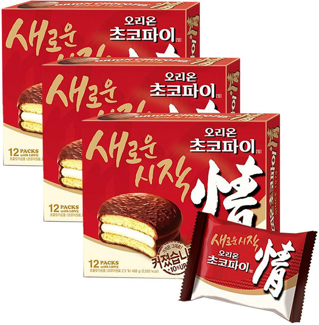 오리온 초코파이 12입 468g 3개