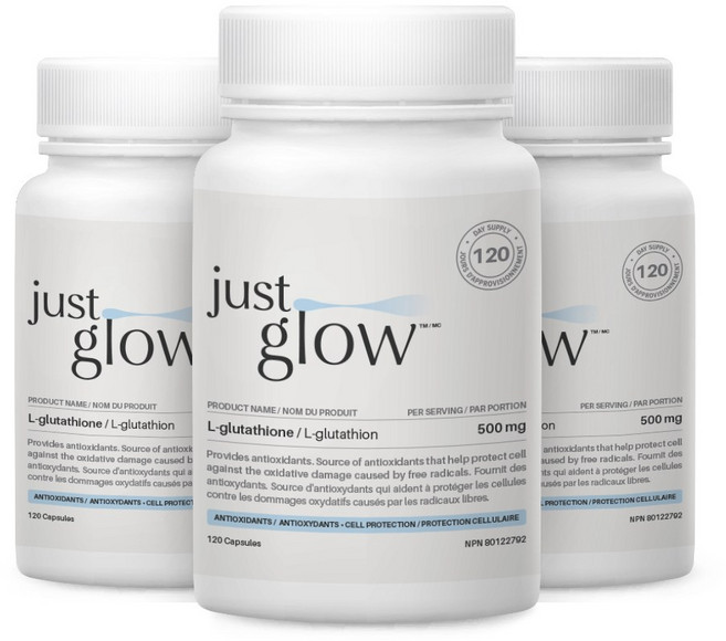 저스트글로우 퓨어 L-글루타치온 500mg, 3개, 120정