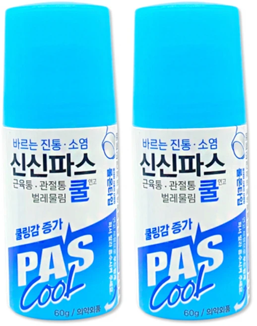 바르는파스 롤온 3개 벌레물린데 어깨 진통 소염 항염, 1세트, 2개입, 롤/스틱형 - 쿠팡