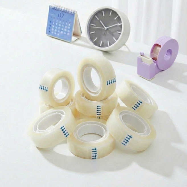 잘잘리오 리필 테이프 B15 반투명 15mm x 20m 잘잘리오 휴대용 미니 디스펜서 리필용, 10개