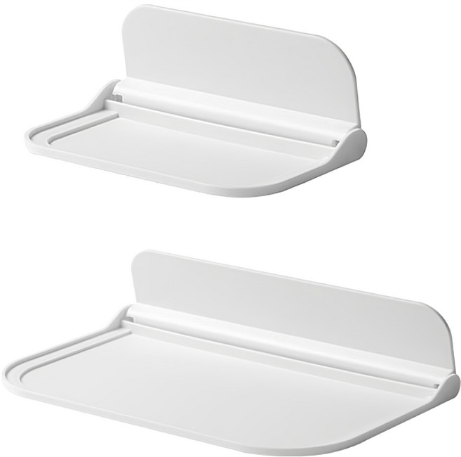 모나코올리브 무타공 접이식 선반 소형 + 대형 세트, 화이트, 1세트