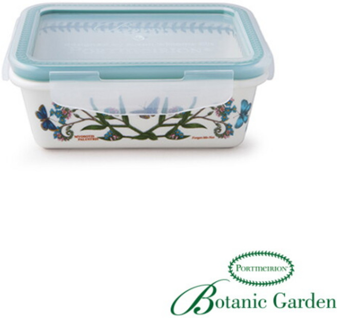 [포트메리온] 직사각밀폐용기(중) 1EA 스위트윌리엄(BG), 1개, 1.4L