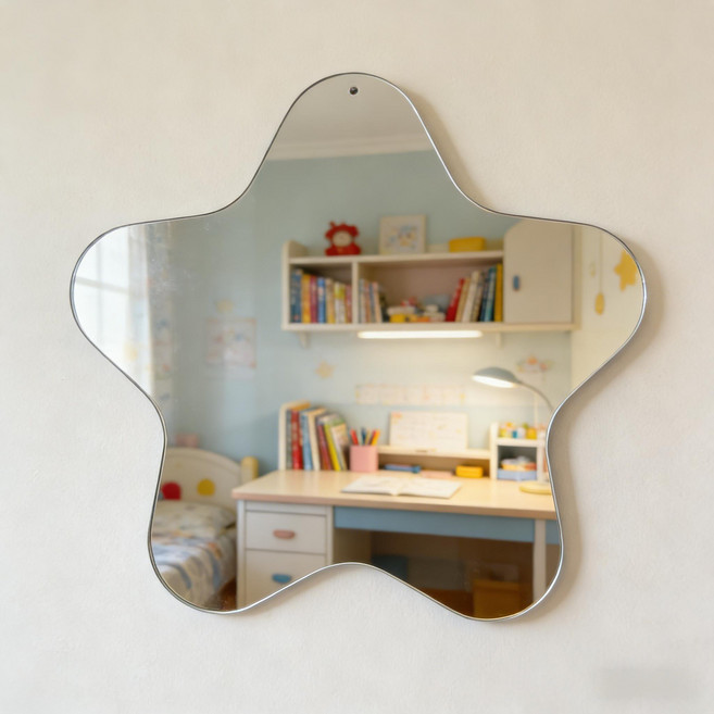 아크릴 거울 16종 가능 걸이형/부착형 38x38cm/38x55cm, Star 별 38x38cm