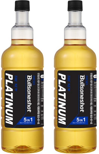 [1+1] 불스원샷 5in1 더 뉴 플래티넘 500ml 경유, 디젤/경유, 2개