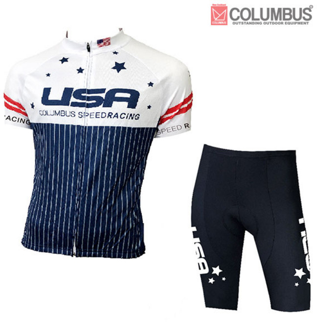 콜럼버스코리아 픽시 월드팀 반팔 자전거 상하의 세트