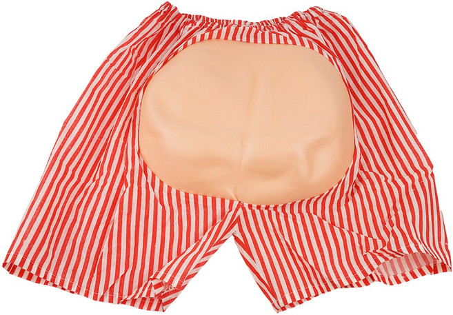 줄무늬엉덩이반바지 엽기소품 엉덩이바지 코믹바지, 1개