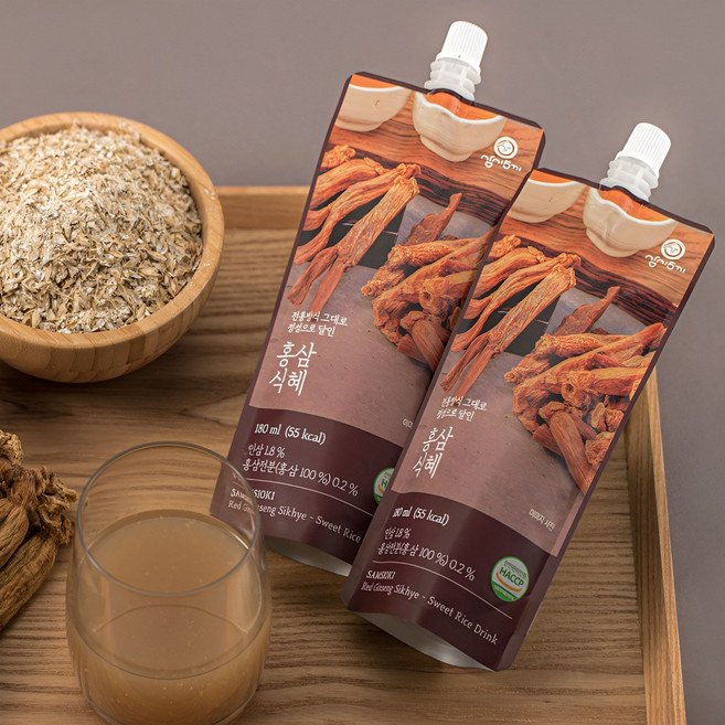 삼시오끼 홍삼식혜, 5개, 180ml