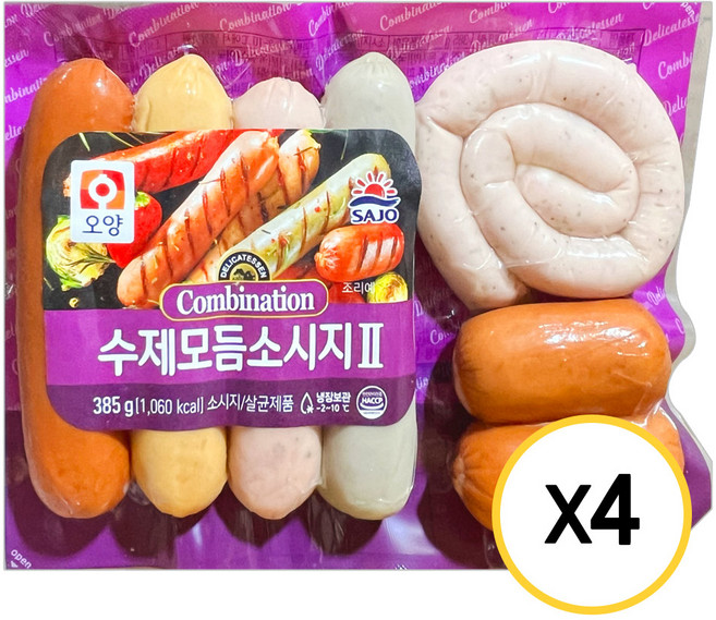 사조오양 수제모듬소시지 385g, 4개