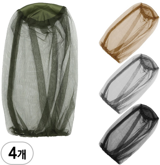 양봉 방충망 얼굴 모기장, 4개, 혼합A