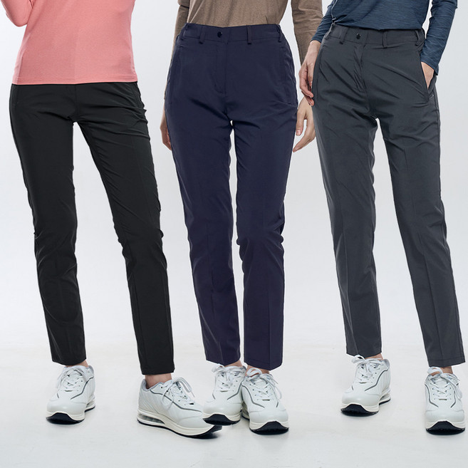 <스타일랑> (1+1+1) 여성 스판 벨트 바지 / 라이트한 옆밴딩 등산 아웃도어 골프 스포츠 운동복 빅사이즈 스판 멀티 팬츠