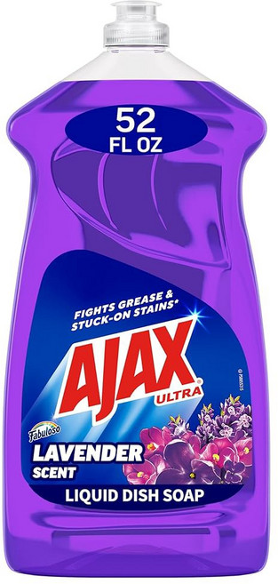에이잭스 울트라 리퀴드 주방 세제 식초와 라임 향 스파클링 클린 디쉬 90온스 병, Lavender, 52 Fl Oz (Pack of 1), 1개