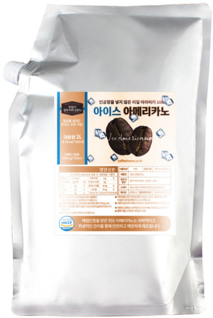 위오 아이스 아메리카노 2L 액상, 단품, 단품, 1개