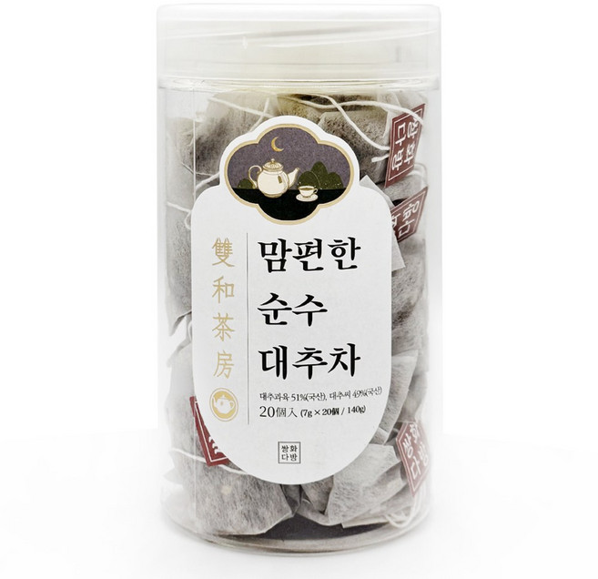 쌍화다방 대추듬뿍 맘편한 순수 대추차, 1개, 20개입, 7g
