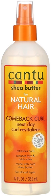 Cantu Shea Butter for Natural Hair Comeback Curl Next Day Curl Revitalizer (355 ml), 1개, 355ml - 쿠팡