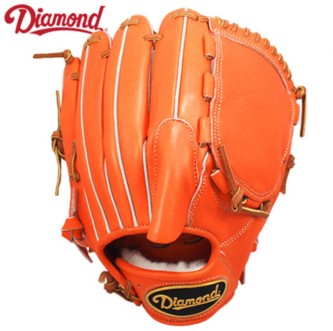 다이아몬드 프로크라운 1등급 투수글러브 오렌지 무지웹 바둑판웹 12인치 PC-001 PC-001B 2종