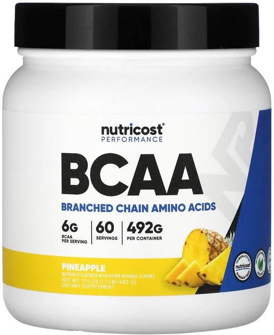Nutricost 퍼포먼스 BCAA 파인애플 492g(1.1lb), Nutricost퍼포먼스BCAA파인애플492g11lb, 492g, 1개 - 쿠팡