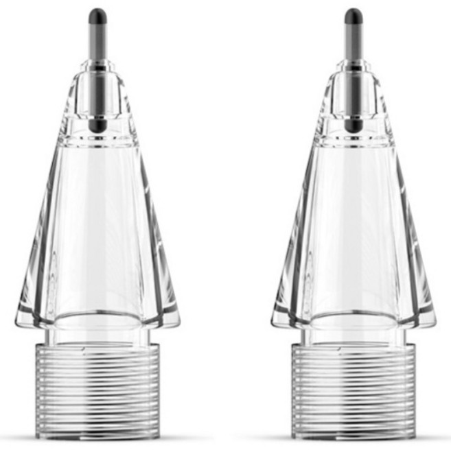 서플라이코 애플펜슬 전용 S펜촉 무소음 펜촉, 2개입, 2B(클리어)