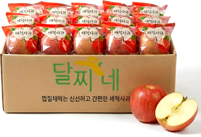 [타임특가] 달찌네 껍질째먹는 고당도 세척사과, 1개, 2kg