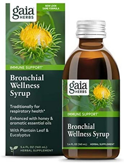 가이아 허브 기관지 웰니스 허브 시럽 160ml usda 유기농 유칼립투스, 160 ml, 1팩, 1개