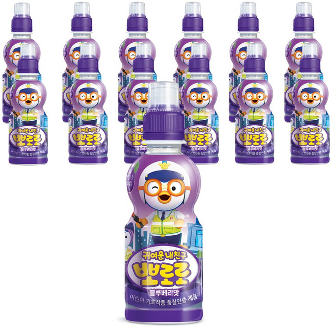 뽀로로 블루베리 235ml, 12개