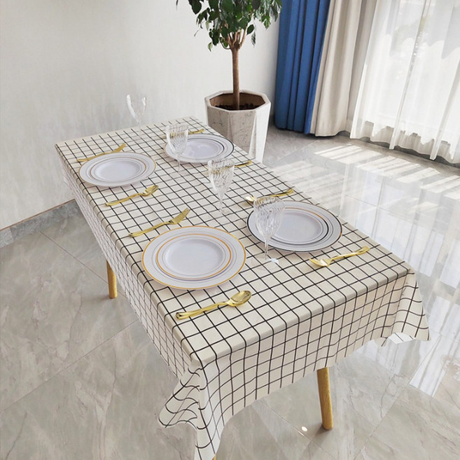 데일리굿 모노체크 일회용 식탁보 180x180cm 10개, 1세트