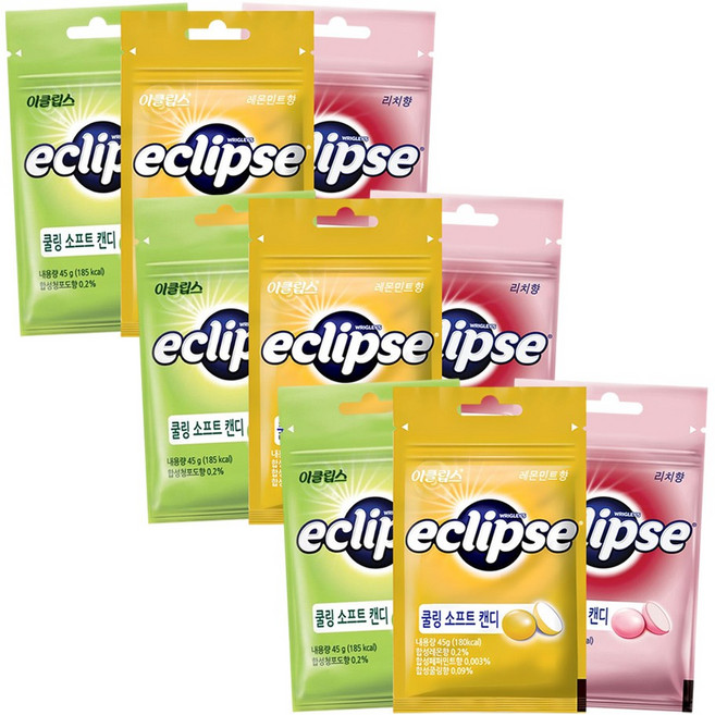 이클립스 쿨링소프트 캔디 3종, 3세트, 45g