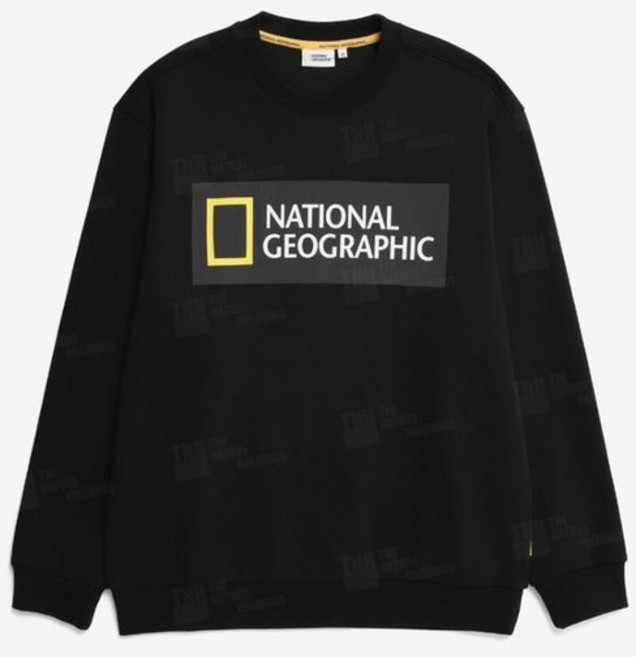 [매장정품] [내셔널지오그래픽 (행사)]유니 아라얀 베이직 빅 로고 맨투맨 티셔츠 N231USW020