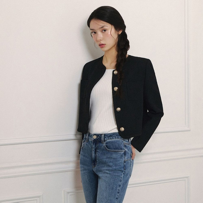 잇미샤 25 SS 라운드넥 버튼업 자켓 ITP4ZJK860 ITP4ZJK860-EBS