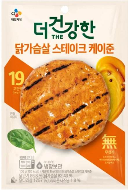 CJ 더건강한 닭가슴살 스테이크 케이준, 6개, 100g