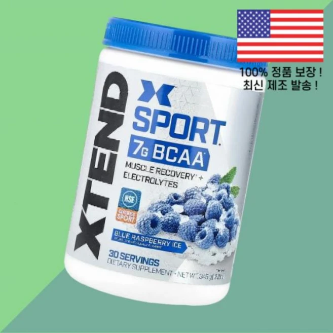 XTEND 스포츠 7G BCAA 아미노산 BACC 블루 라즈베리 아이스 12.2온스 345g Sport Blue Raspberry Ice 12.2oz, 1 - 쿠팡