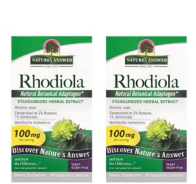 1+1 네이처스앤서 Rhodioa 홍경천 100mg 식물성 캡슐 60정 2통 - 쿠팡