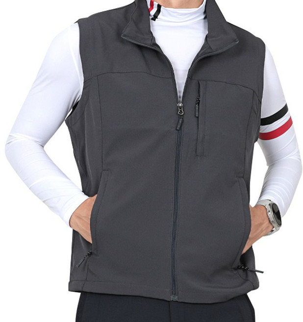 제로골프 WIND FACE 윈드페이스 남성용 베이직 지퍼포켓 조끼 Model No_YB2236
