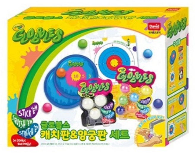 크레욜라 글로블스 캐치판&양궁판 세트(일반 6입 형광 3입 세트), 1개