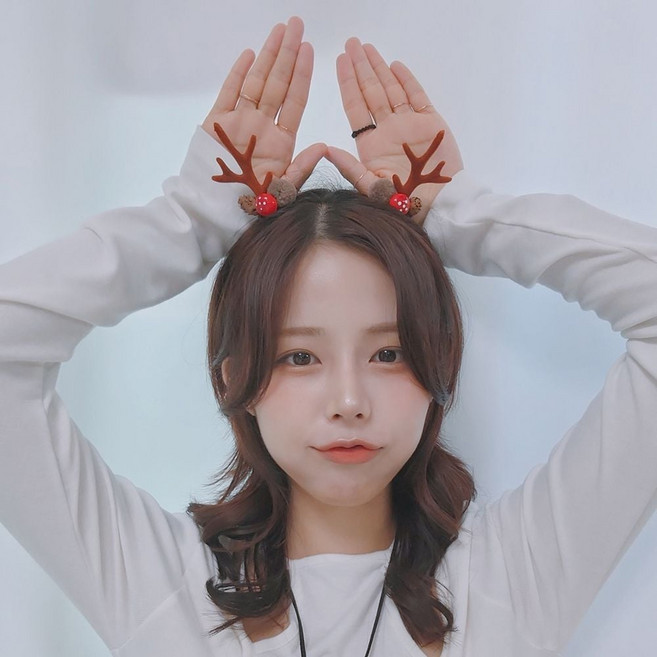 크리스마스 미니 사슴뿔 머리띠 1(PC) 260310