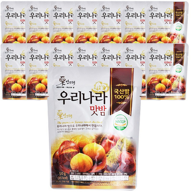 밤뜨래 우리나라 맛밤, 50g, 15개