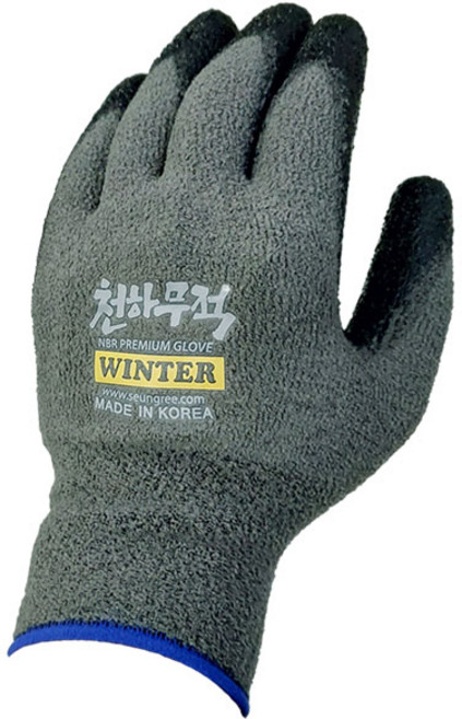 천하무적 윈터 겨울용 작업장갑 카키, 1개