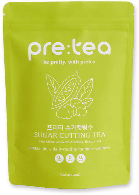 프리티 여주차 돼지감자차 혈당 특허 당뇨 차, 1.5g, 1개, 20개입