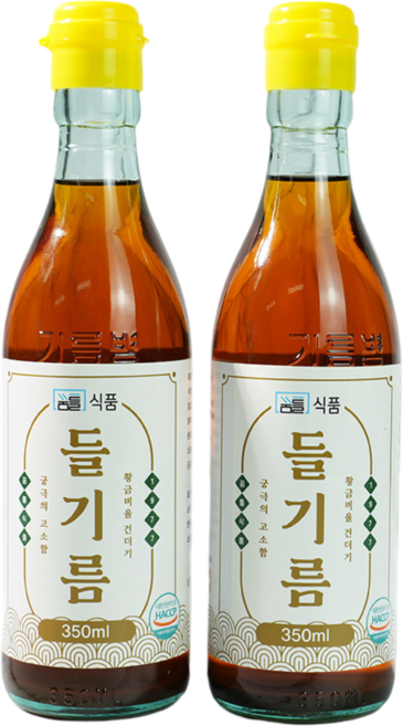 조선푸드 진한 들기름 350ml 1+1 저온압착 1회착유 HACCP, 2개