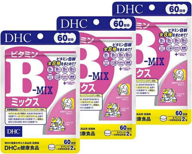 DHC 지속형 비타민B믹스 120정(60일분) 3개묶음, 3개, 60회분