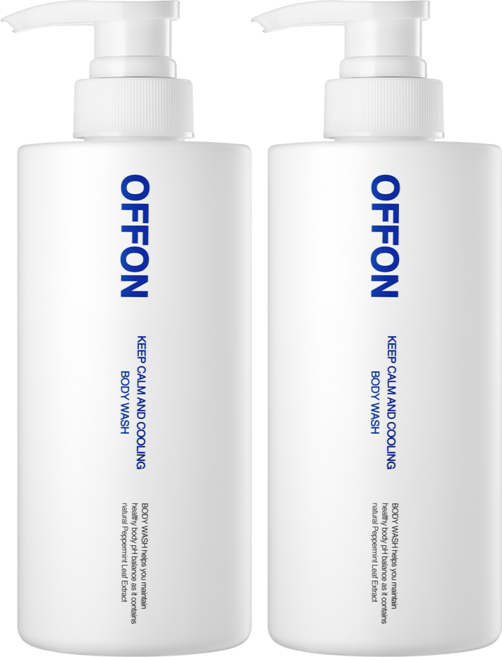 오프온 킵 캄 앤드 쿨링 바디워시 아쿠아플로럴향, 500g, 2개