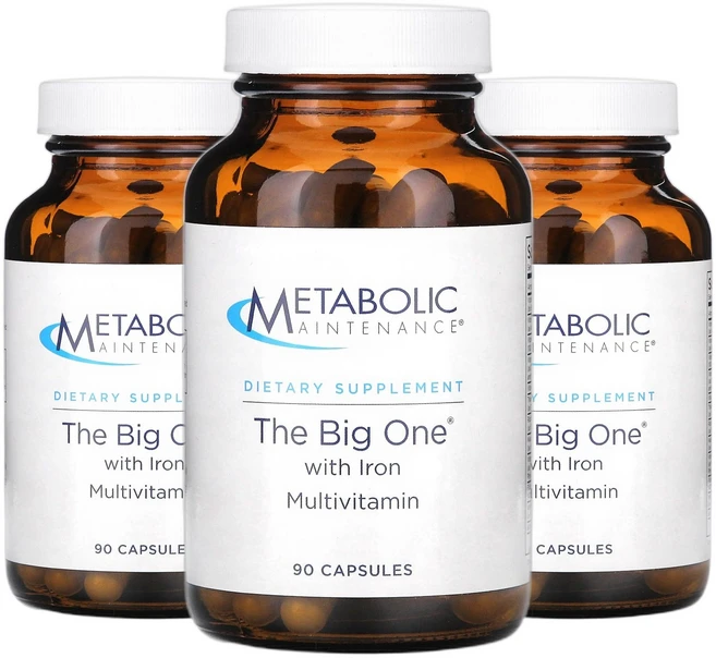 메타볼릭매인테넌스 Big One 철분 Iron 아이언 함유 캡슐 90정 2+1, 3개, 90회분 - 쿠팡