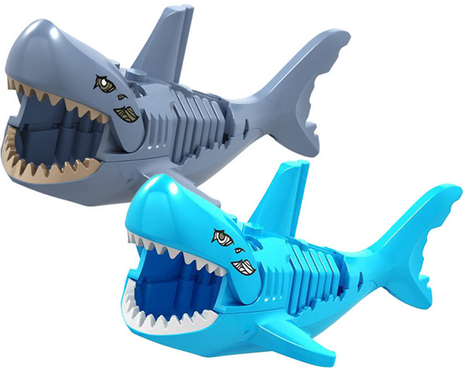 좀비상어 블루에디션 2종 호환블록 브릭피규어 수집/장식/전시용 키덜트아이템 블럭피겨 컬렉션, 1개, 03. 좀비상어 2종 세트(블루에디션)(로켓)