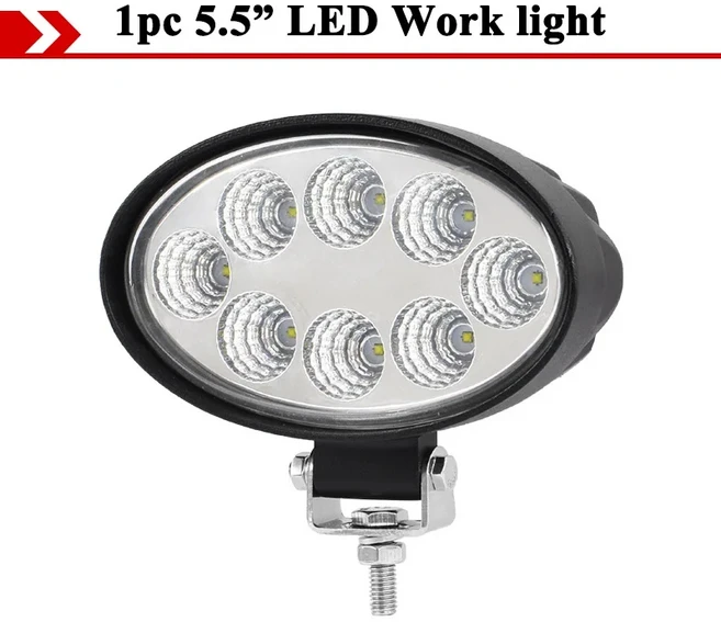 트랙터 스프레이어 파종기 수확기 운전실 지붕 타원형 5인치 LED 작업등 오프로드 SUV 4x4 자동차 트럭 범