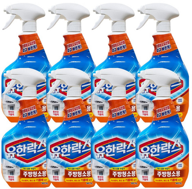 유한락스 주방청소용, 900ml, 8개