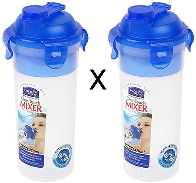 락앤락 쉐이커 단백질 미숫가루 쉐이크통 믹서 물통, 470ml, 2개